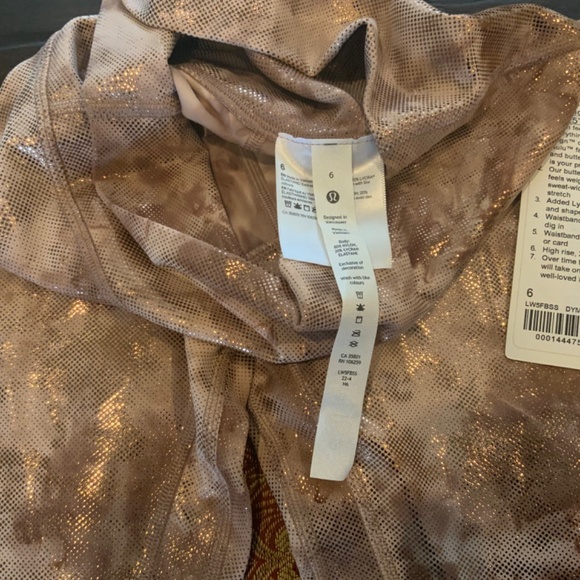 Lululemon Align HR Pant 25" *Shine Diamond Dye Misty Shell Cacao Dot Foil 6, NWT - Picture 4 of 6